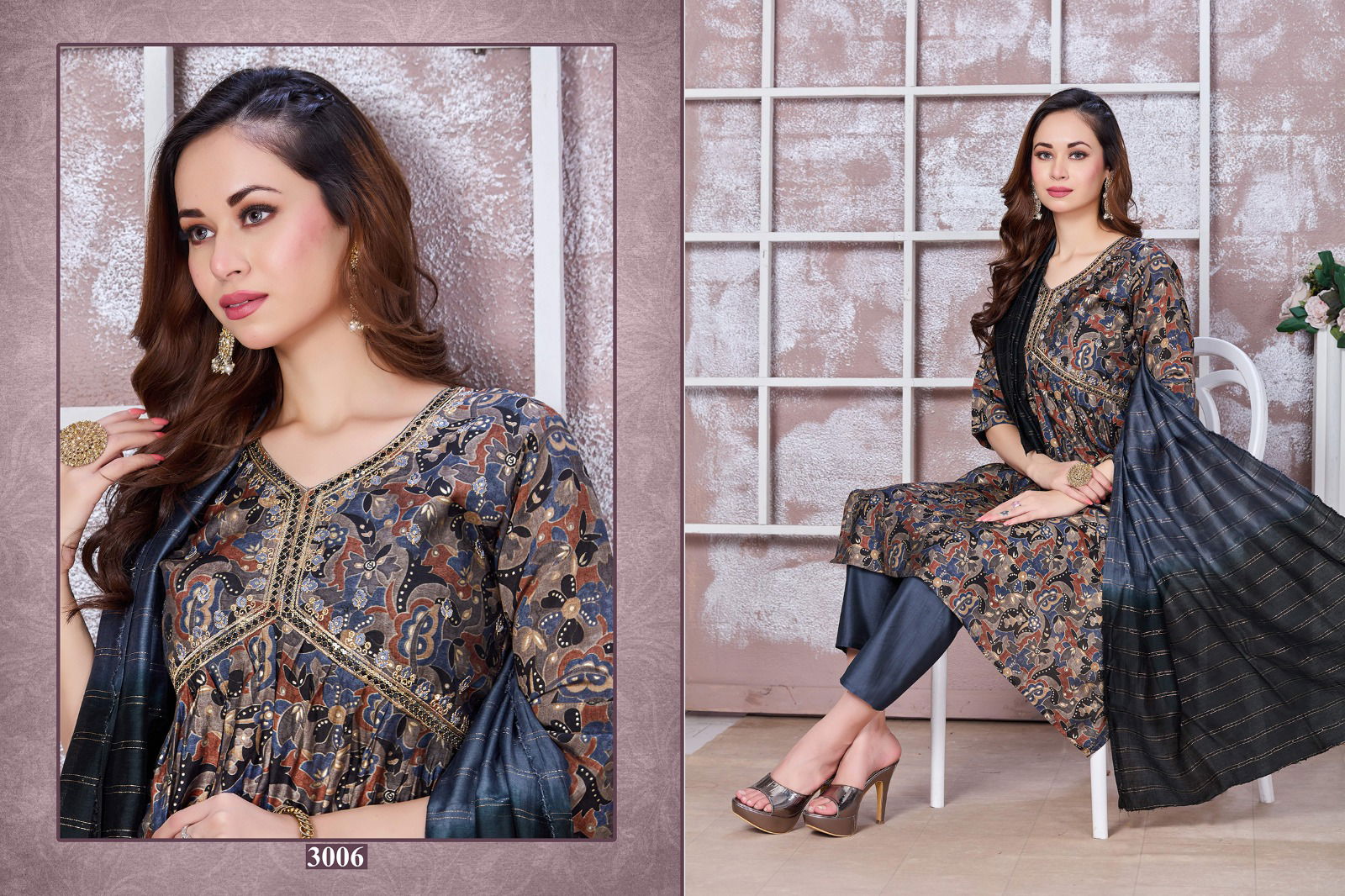 KSA Heer Modal Alia Cut Printed Kurti With Bottom Dupatta Wholesale Price In Surat